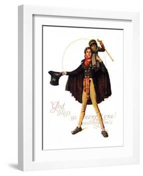"Tiny Tim" or "God Bless Us Everyone", December 15,1934-Norman Rockwell-Framed Giclee Print