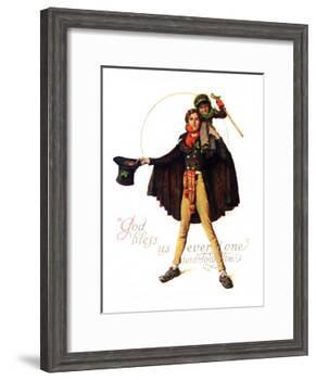 "Tiny Tim" or "God Bless Us Everyone", December 15,1934-Norman Rockwell-Framed Giclee Print