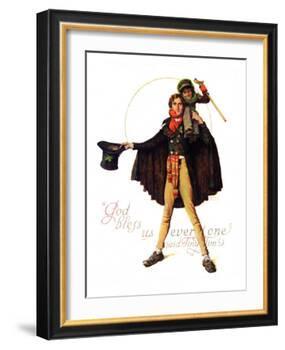 "Tiny Tim" or "God Bless Us Everyone", December 15,1934-Norman Rockwell-Framed Giclee Print