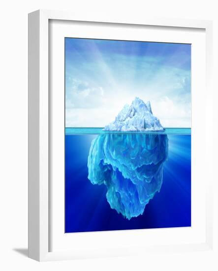 Tip of an Iceberg, Artwork-null-Framed Photographic Print