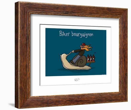 Tipe taupe - Biker bourguignon-Sylvain Bichicchi-Framed Premium Giclee Print