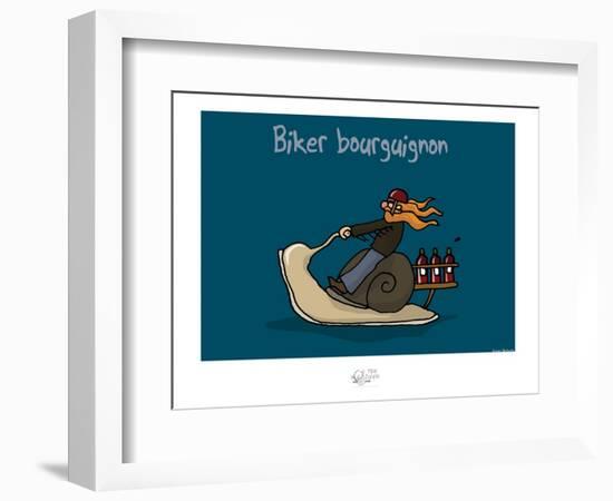 Tipe taupe - Biker bourguignon-Sylvain Bichicchi-Framed Premium Giclee Print