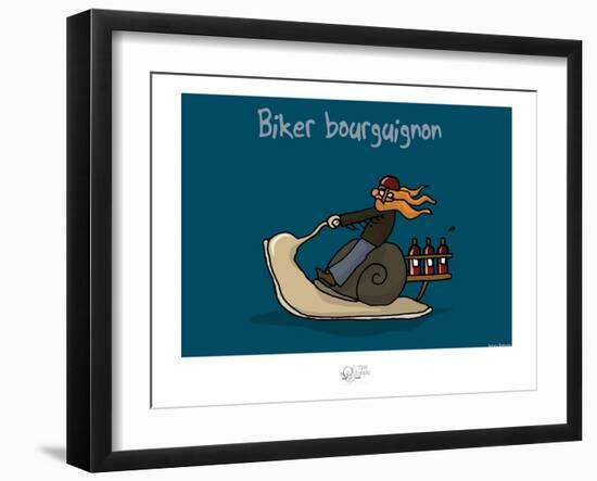 Tipe taupe - Biker bourguignon-Sylvain Bichicchi-Framed Art Print