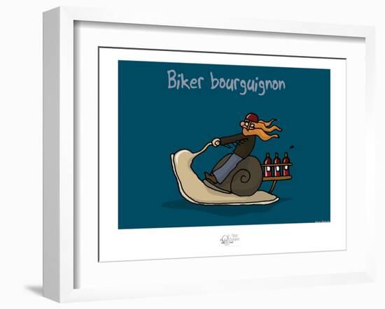Tipe taupe - Biker bourguignon-Sylvain Bichicchi-Framed Art Print