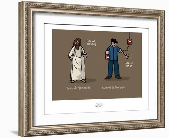 Tipe taupe - Ceci est mon sang-Sylvain Bichicchi-Framed Art Print