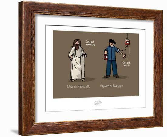 Tipe taupe - Ceci est mon sang-Sylvain Bichicchi-Framed Art Print