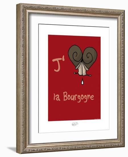 Tipe taupe - J'aime la Bourgogne (2)-Sylvain Bichicchi-Framed Art Print