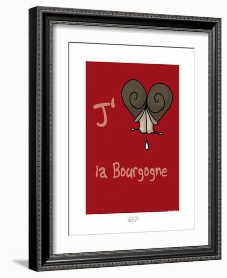 Tipe taupe - J'aime la Bourgogne (2)-Sylvain Bichicchi-Framed Art Print