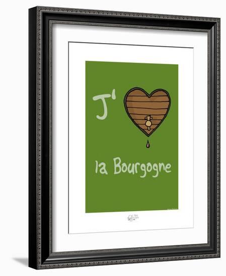 Tipe taupe - J'aime la Bourgogne-Sylvain Bichicchi-Framed Art Print