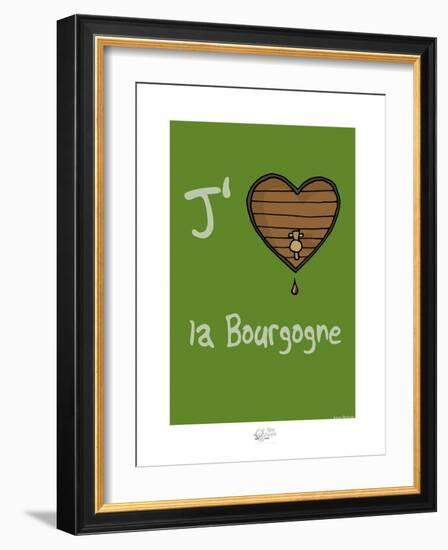 Tipe taupe - J'aime la Bourgogne-Sylvain Bichicchi-Framed Art Print