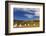 Tipis with Yellow Mountain, St. Mary, Montana, USA-Chuck Haney-Framed Photographic Print