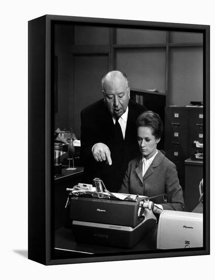 Tippi Hedren; Alfred Hitchcock. "Marnie" [1964], Directed by Alfred Hitchcock.-null-Framed Premier Image Canvas