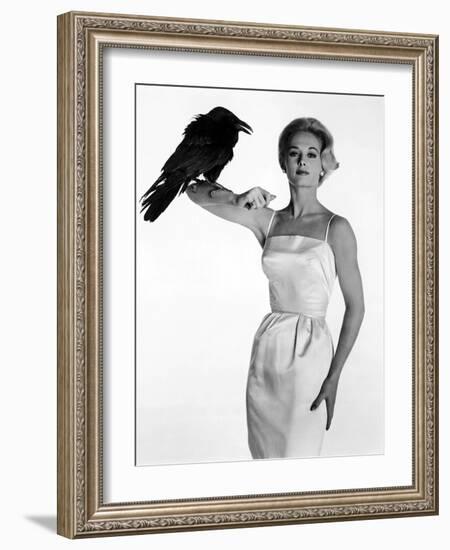 Tippi Hedren. "The Birds" [1963], Directed by Alfred Hitchcock.-null-Framed Photographic Print