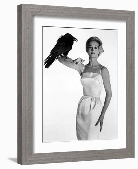 Tippi Hedren. "The Birds" [1963], Directed by Alfred Hitchcock.-null-Framed Photographic Print