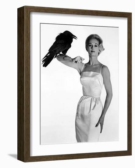 Tippi Hedren. "The Birds" [1963], Directed by Alfred Hitchcock.-null-Framed Photographic Print