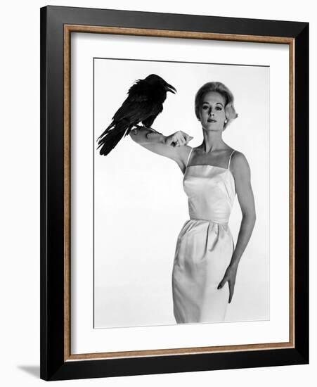 Tippi Hedren. "The Birds" [1963], Directed by Alfred Hitchcock.-null-Framed Photographic Print