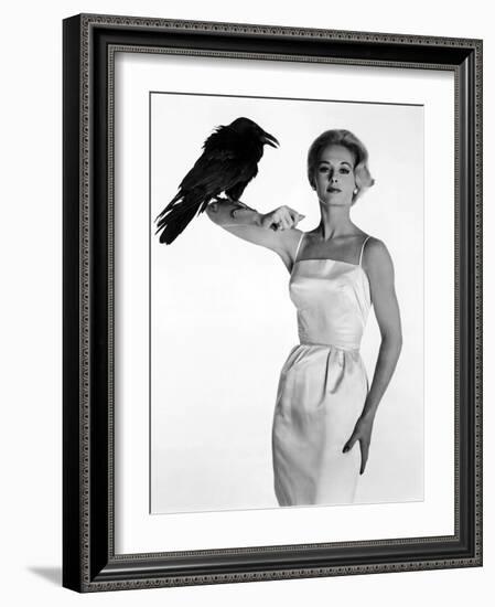 Tippi Hedren. "The Birds" [1963], Directed by Alfred Hitchcock.-null-Framed Photographic Print