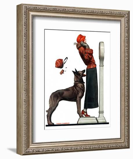 "Tipping the Scales,"October 13, 1923-Joseph Farrelly-Framed Giclee Print