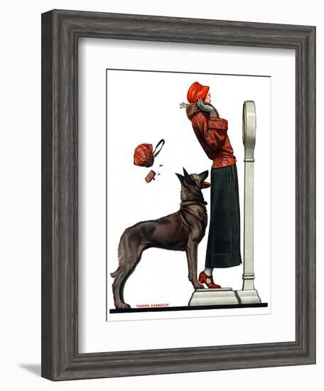 "Tipping the Scales,"October 13, 1923-Joseph Farrelly-Framed Giclee Print