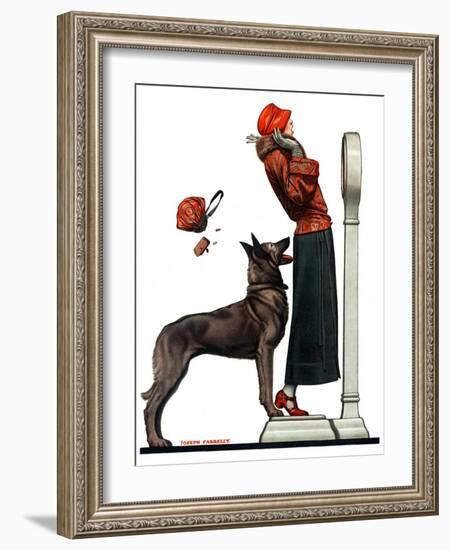 "Tipping the Scales,"October 13, 1923-Joseph Farrelly-Framed Giclee Print