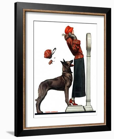 "Tipping the Scales,"October 13, 1923-Joseph Farrelly-Framed Giclee Print