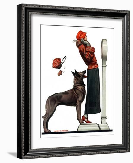 "Tipping the Scales,"October 13, 1923-Joseph Farrelly-Framed Giclee Print