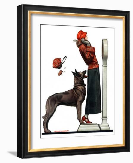 "Tipping the Scales,"October 13, 1923-Joseph Farrelly-Framed Giclee Print