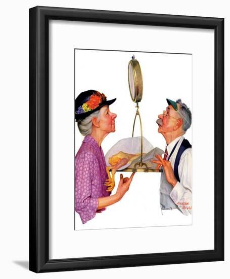 "Tipping the Scales,"October 3, 1936-Leslie Thrasher-Framed Giclee Print