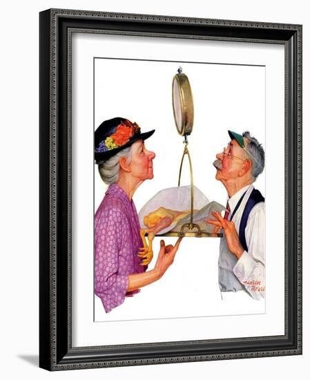 "Tipping the Scales,"October 3, 1936-Leslie Thrasher-Framed Giclee Print