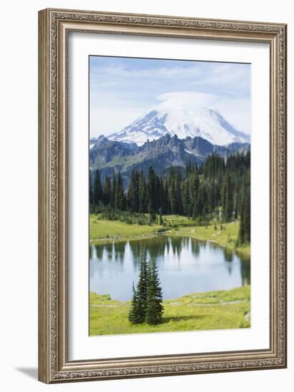 Tipsoo Lake. Mt. Rainier National Park, WA-Justin Bailie-Framed Photographic Print