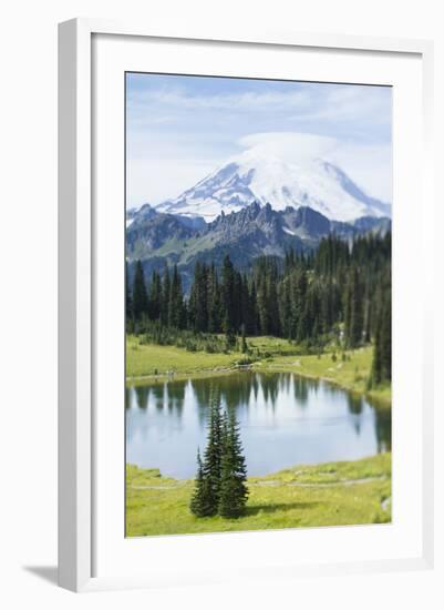 Tipsoo Lake. Mt. Rainier National Park, WA-Justin Bailie-Framed Photographic Print