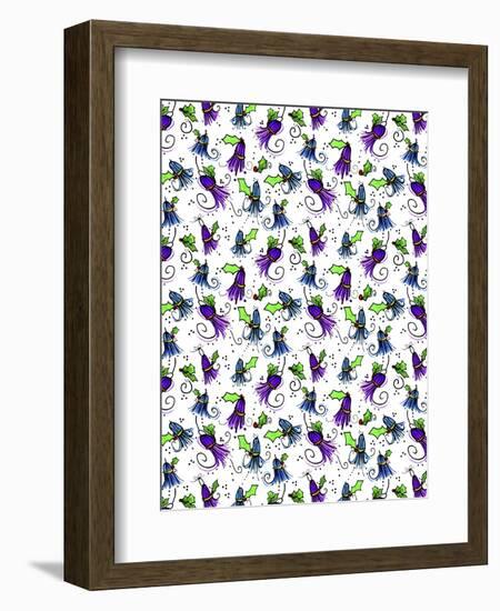 Tipsy Reindeer Tinsel Tassels Repeat-Cyndi Lou-Framed Giclee Print