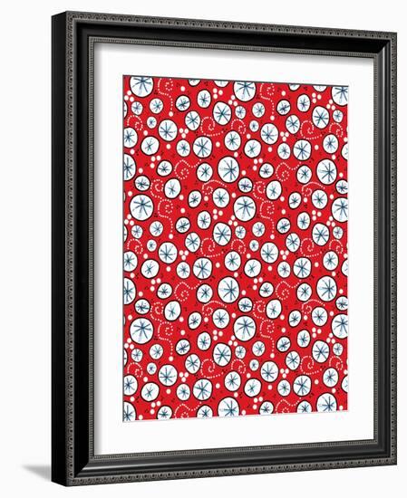 Tipsy Reindeer Wine Bubbles Repeat-Cyndi Lou-Framed Giclee Print