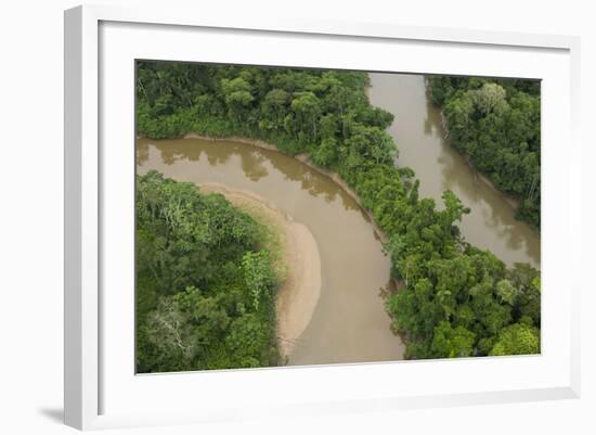 Tiputini River and Rainforest, Yasuni NP, Amazon Rainforest, Ecuador-Pete Oxford-Framed Photographic Print