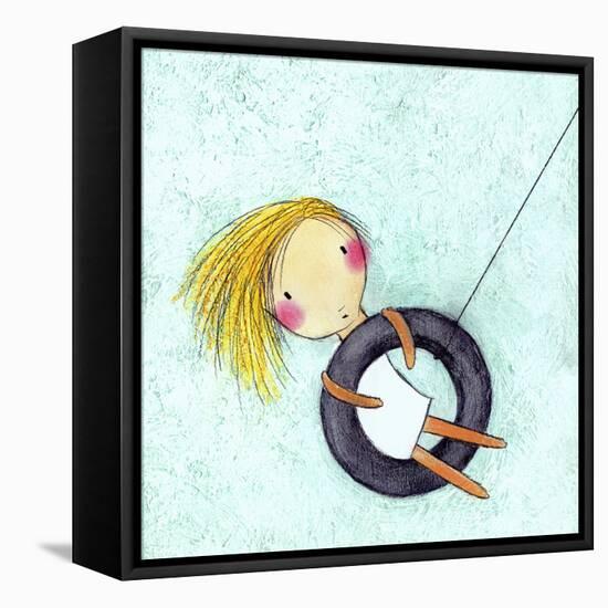 Tire Swing-Carla Sonheim-Framed Stretched Canvas