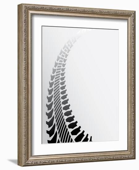 Tire Track Background-place4design-Framed Art Print