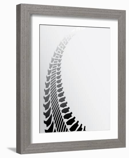 Tire Track Background-place4design-Framed Art Print