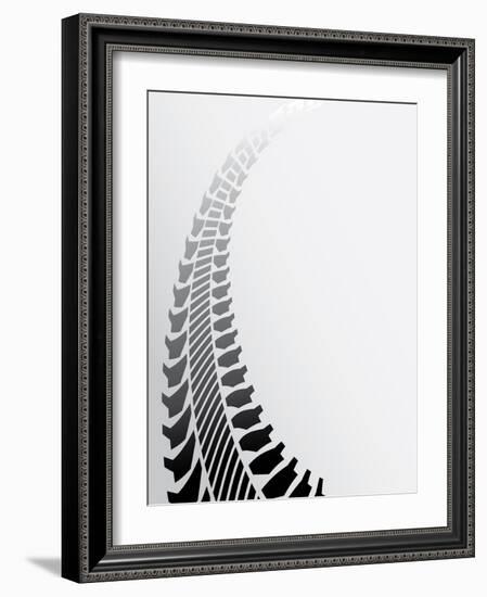 Tire Track Background-place4design-Framed Art Print