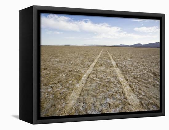 Tire Tracks Through the Desert-David Madison-Framed Premier Image Canvas