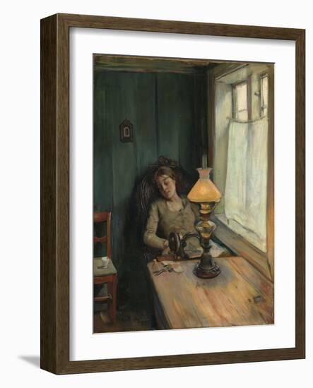 Tired, 1885 (Oil on Canvas)-Christian Krohg-Framed Giclee Print