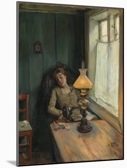 Tired, 1885 (Oil on Canvas)-Christian Krohg-Mounted Giclee Print