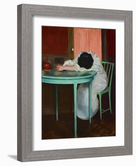 Tired, C.1895-1900 (Oil on Canvas)-Ramon Casas-Framed Giclee Print