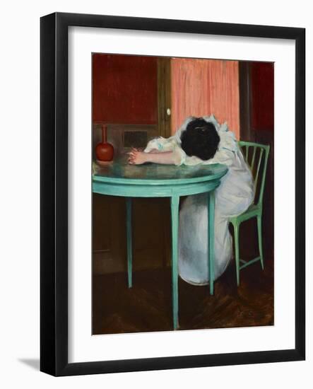 Tired, C.1895-1900 (Oil on Canvas)-Ramon Casas-Framed Giclee Print