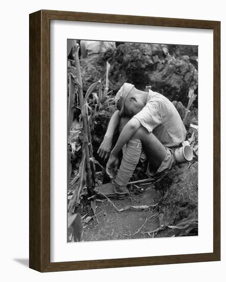 Tired Chinese Infantryman-Jack Wilkes-Framed Photographic Print