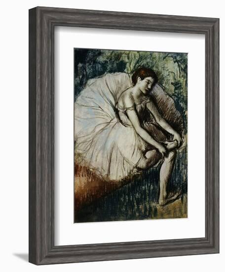 Tired Dancer-Edgar Degas-Framed Giclee Print