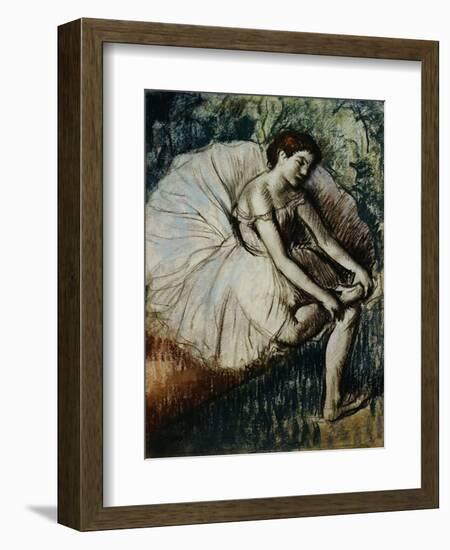 Tired Dancer-Edgar Degas-Framed Giclee Print