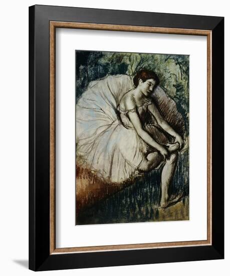 Tired Dancer-Edgar Degas-Framed Giclee Print