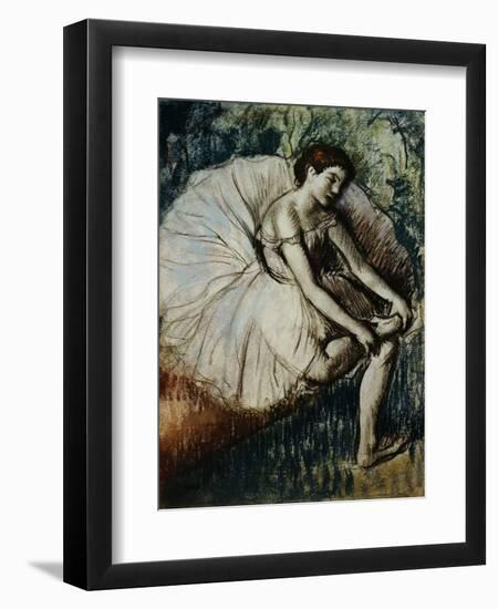 Tired Dancer-Edgar Degas-Framed Giclee Print