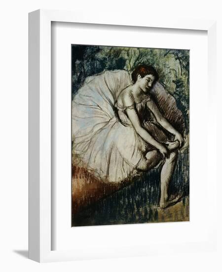 Tired Dancer-Edgar Degas-Framed Giclee Print