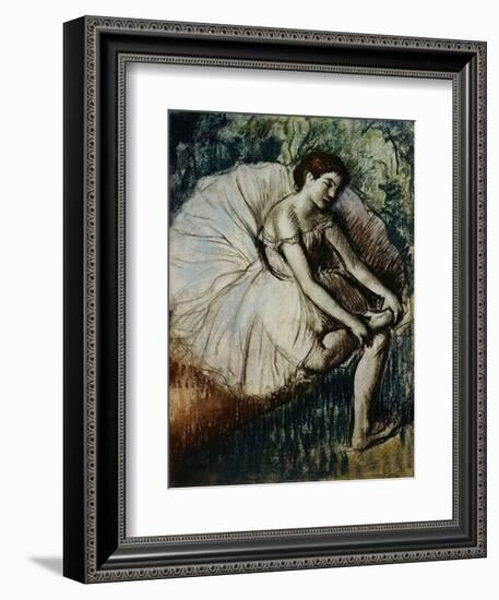 Tired Dancer-Edgar Degas-Framed Giclee Print